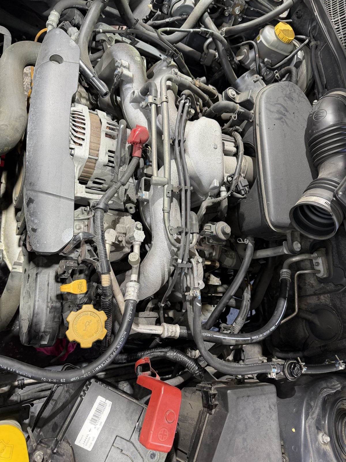 Engine bay charging system inspection